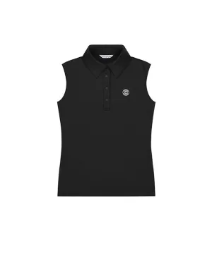 CHUCUCHU Simple Polo Sleeveless - Black