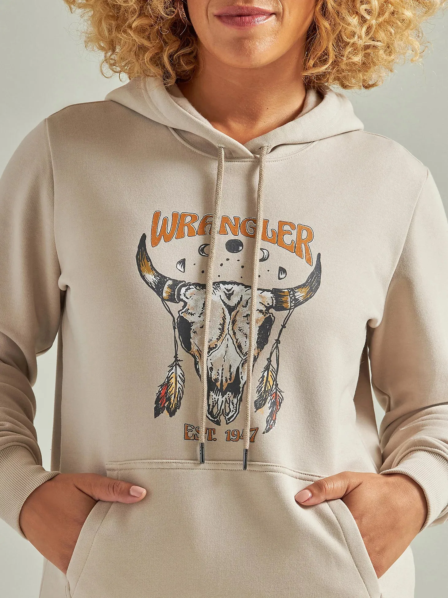 CL112339539-Tan Wrangler Hoodie - Skull/Moons