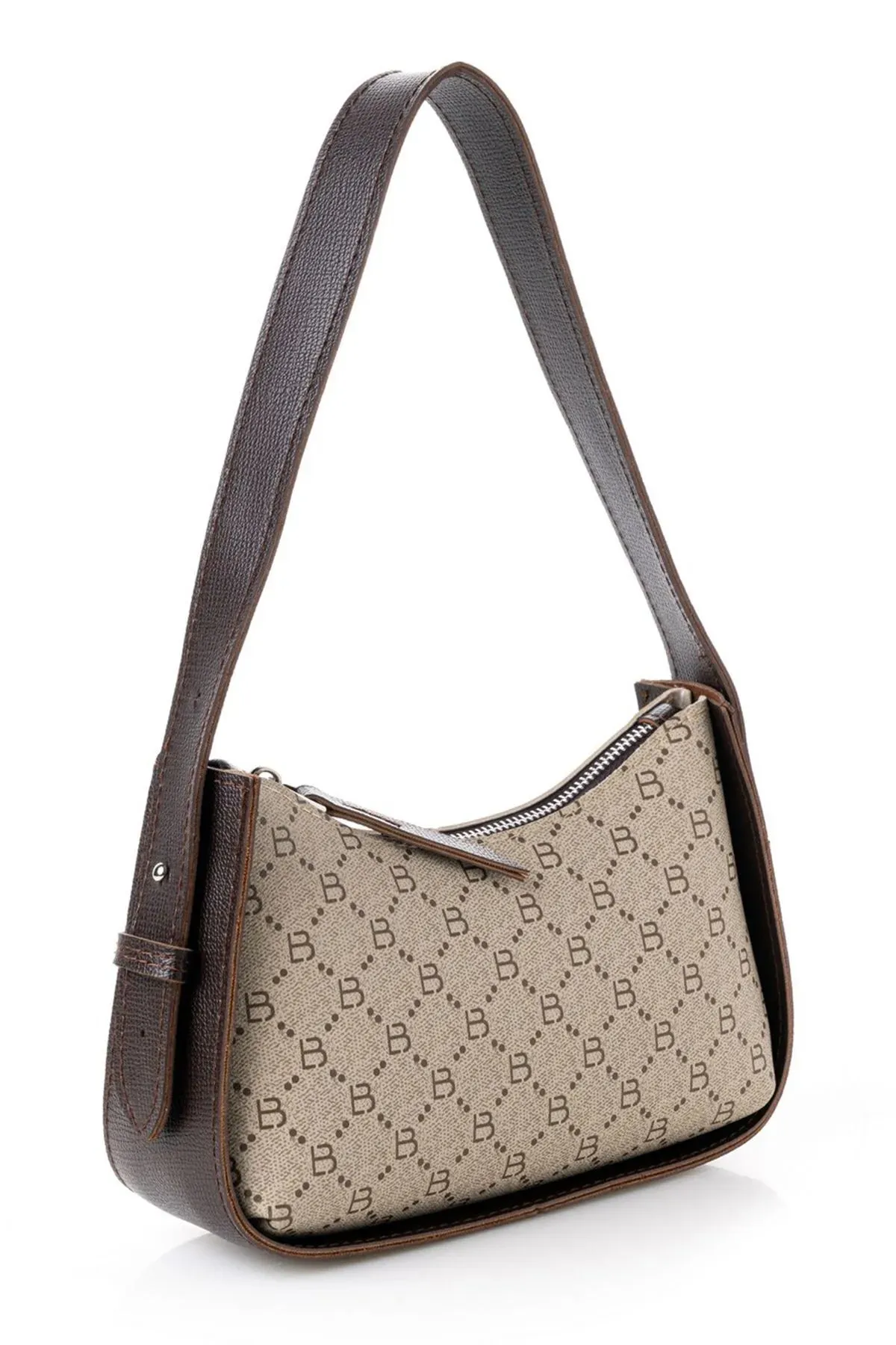 Classic Patterned Baguette Women's Hand and Shoulder Bag