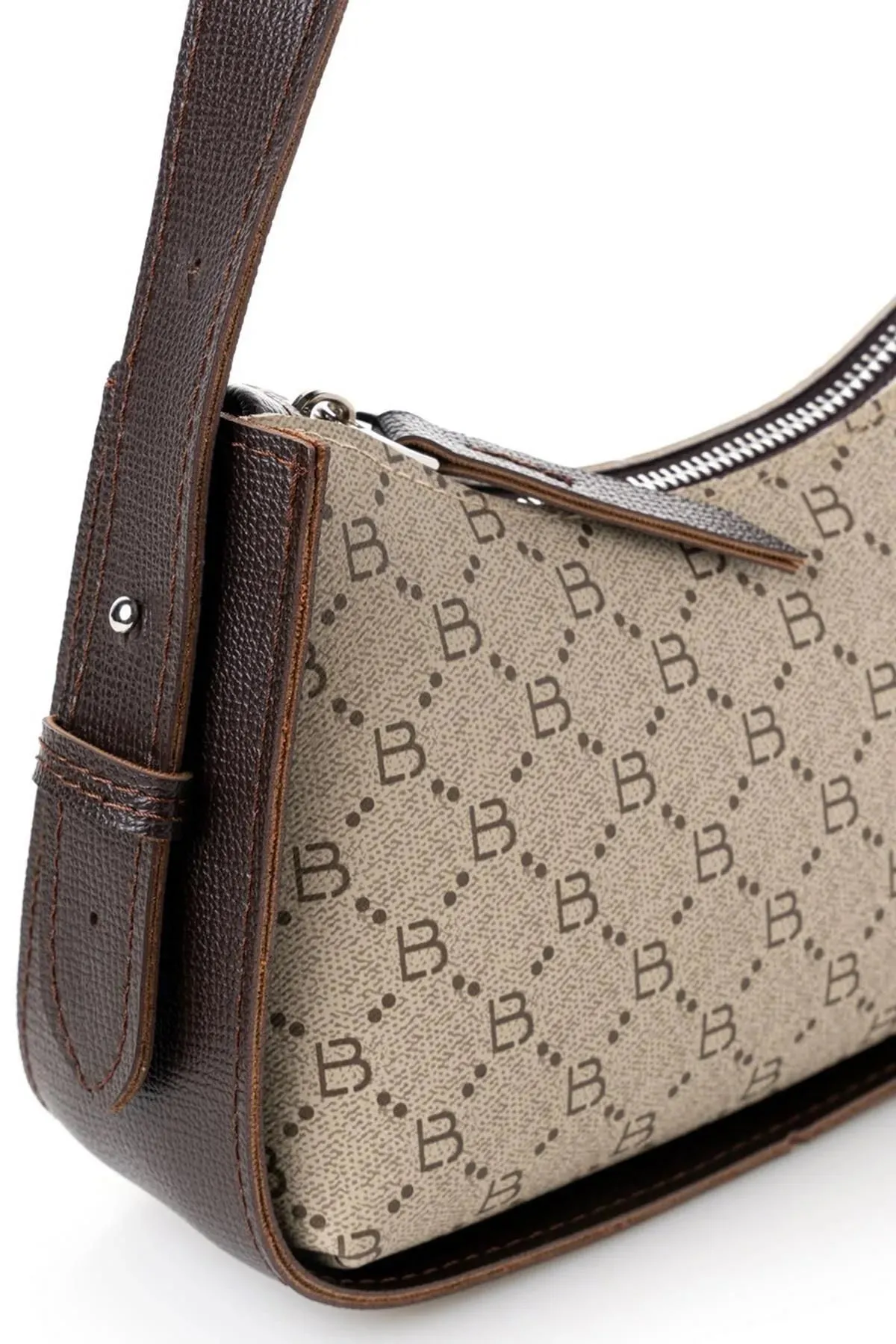 Classic Patterned Baguette Women's Hand and Shoulder Bag