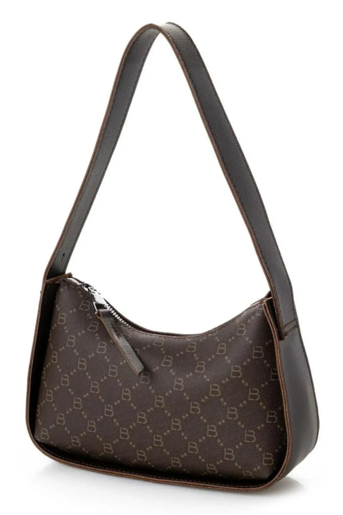 Classic Patterned Baguette Women's Hand and Shoulder Bag