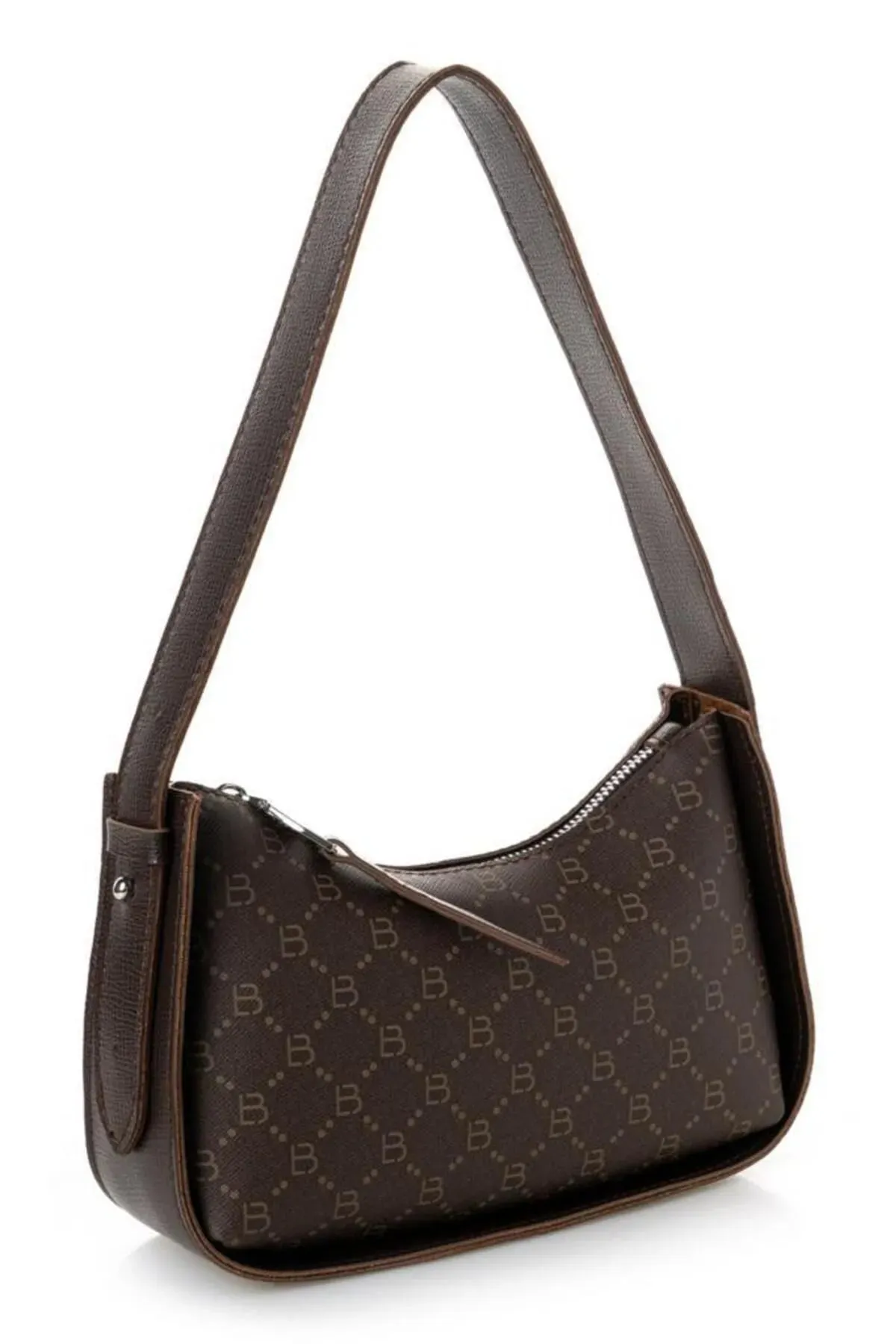 Classic Patterned Baguette Women's Hand and Shoulder Bag