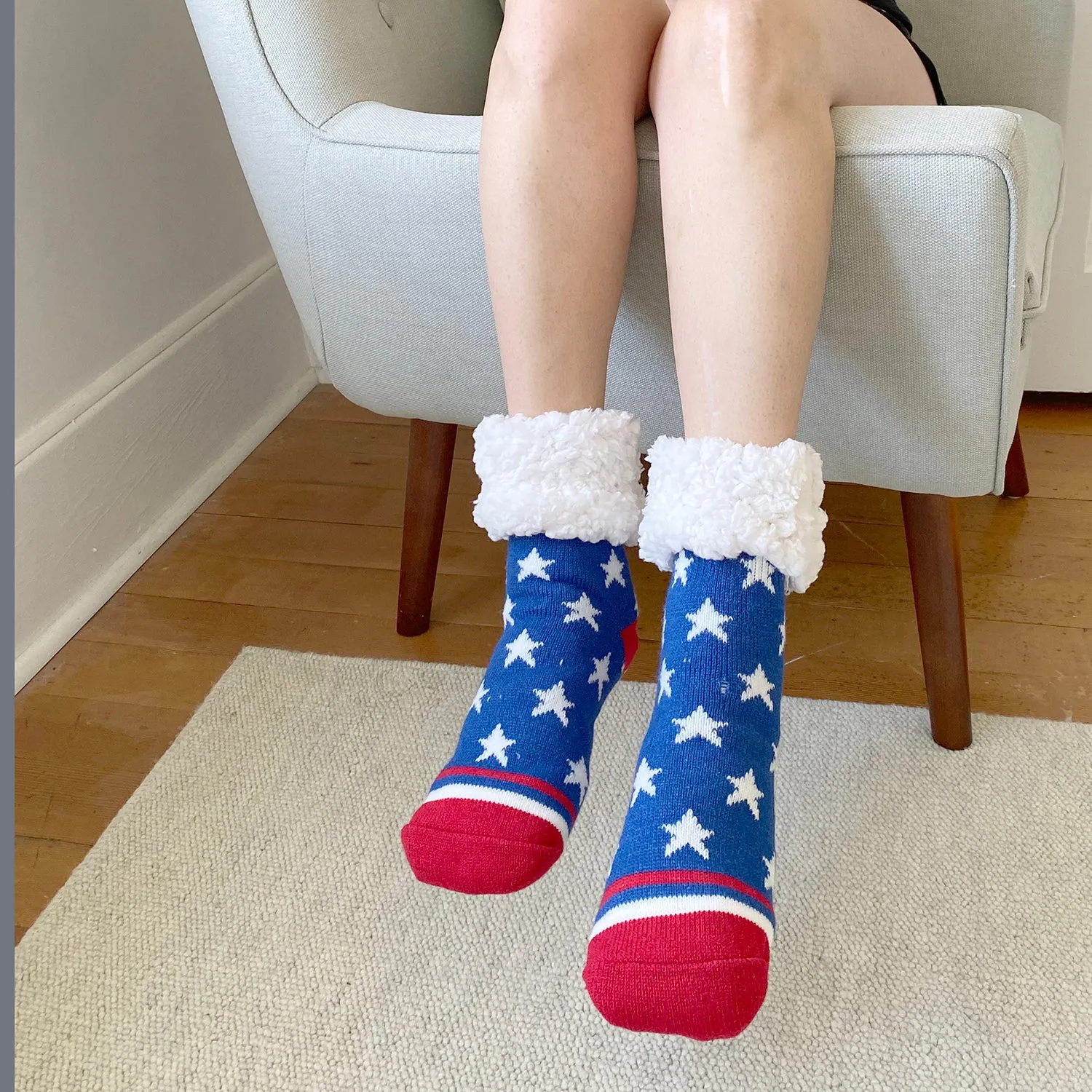 Classic Slipper Socks | USA Stars