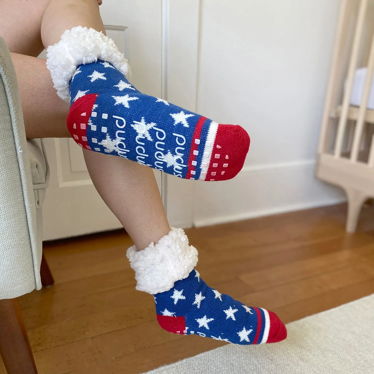 Classic Slipper Socks | USA Stars