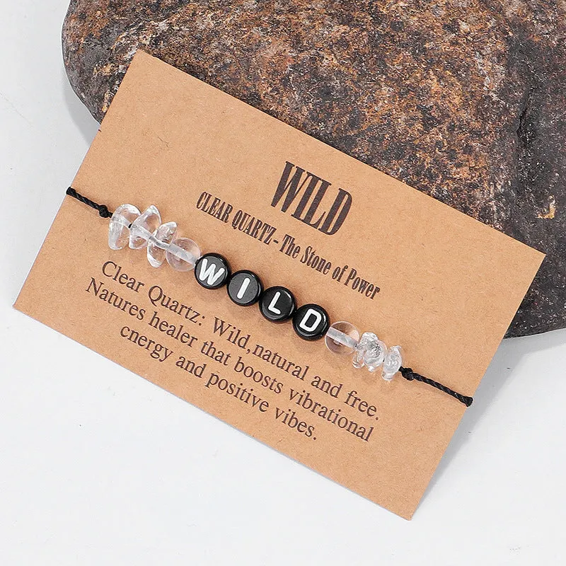 Clear & Black 'Wild' Adjustable Bracelet