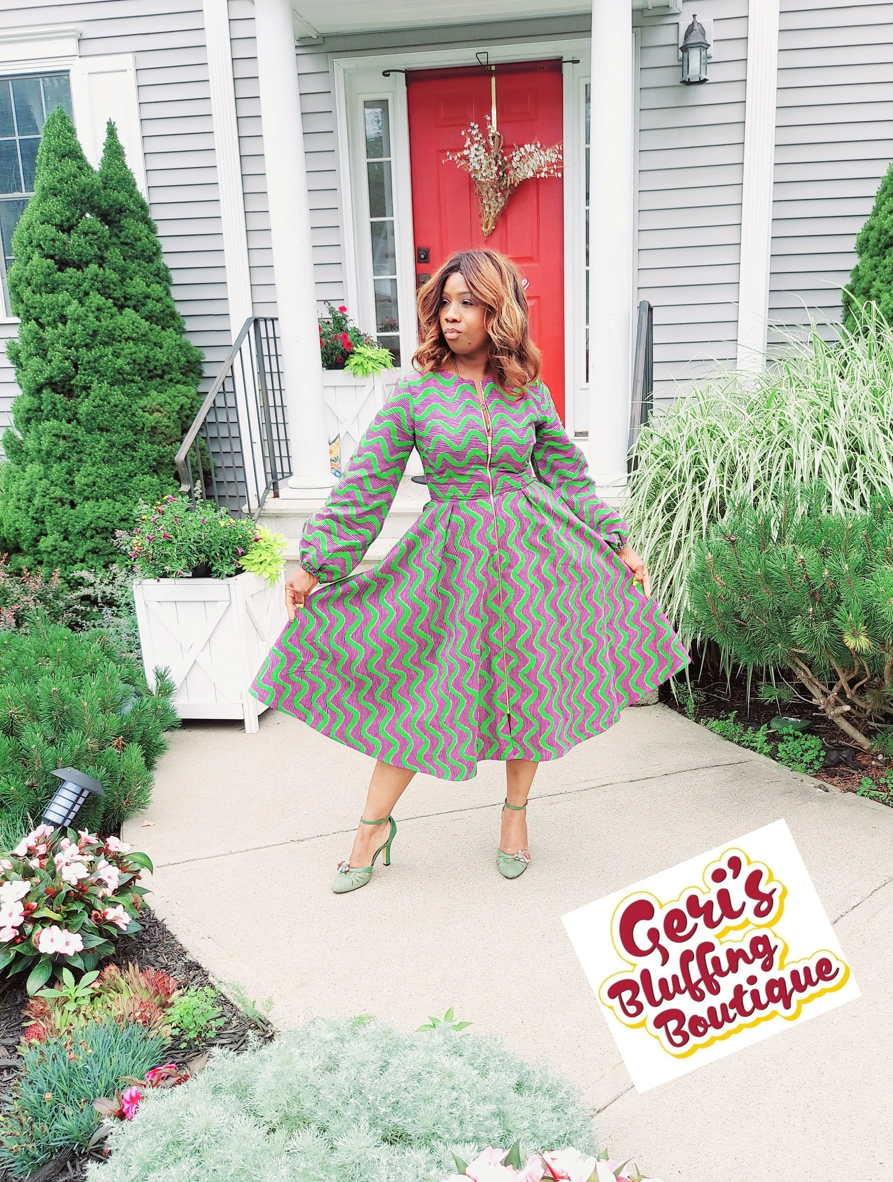 Coat Dress African Print | Customized | Geri's Bluffing Boutique