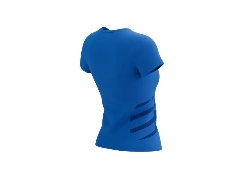 COMPRESSPORT Women's Logo SS Tshirt - Coast/Estate Blue