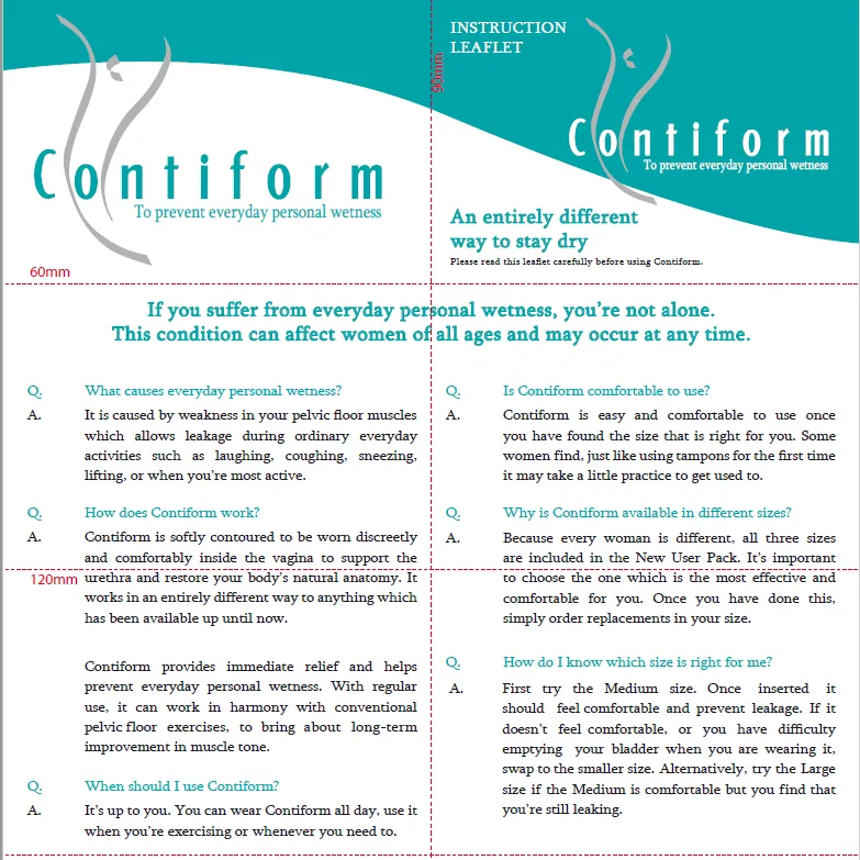 Contiform Replacement Unit: Bladder Support Pessary Single Size Pack
