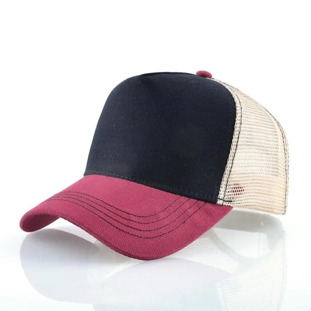 ContiNent 33 Fashion Animals Embroidery Baseball Caps Men Women Snapback Hip Hop Hat Summer Breathable Mesh Sun Gorras Unisex Streetwear Bone