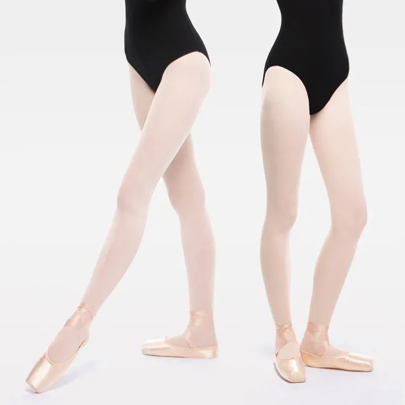 Convertible Ballet Tights for Girls and Adults: Microfiber Seamless Dance Stockings
