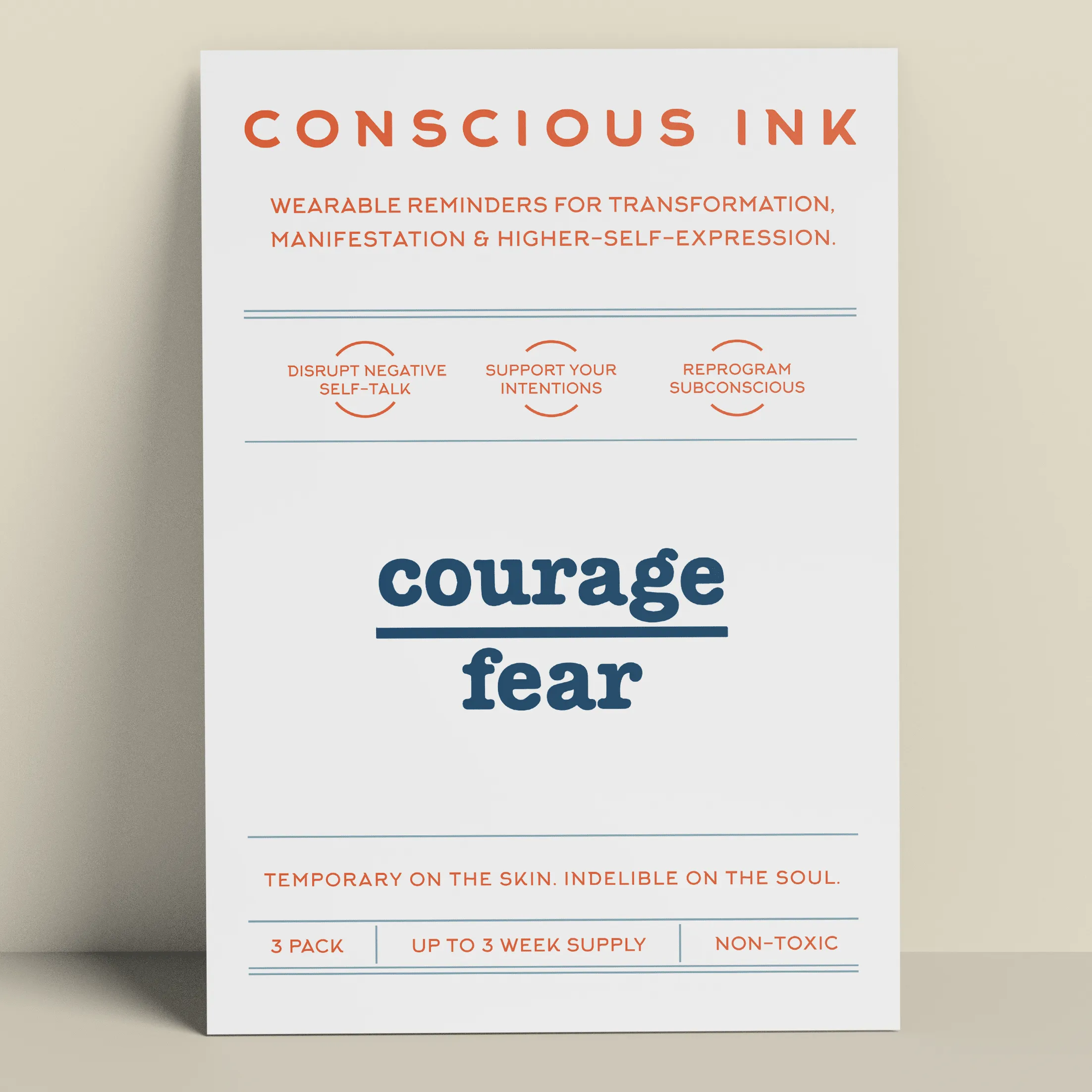 Courage Over Fear Manifestation Tattoo