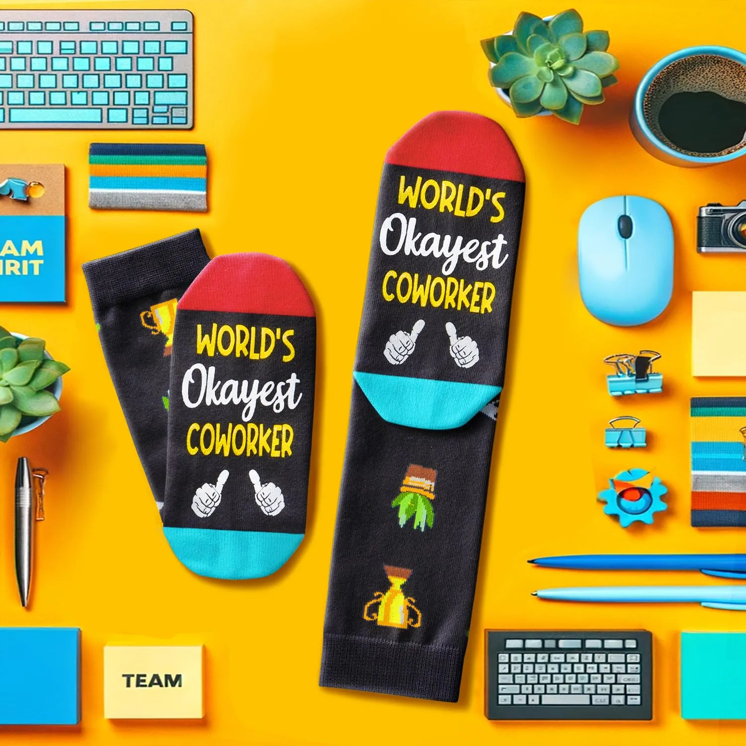 Coworkers Gifts Ideas Socks- Coworker Gifts for Women Men, Office Gifts for Coworkers, Funny Small Gifts for Coworkers
