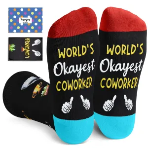 Coworkers Gifts Ideas Socks- Coworker Gifts for Women Men, Office Gifts for Coworkers, Funny Small Gifts for Coworkers