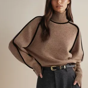 Cozy Aura™ | Women's Roll Collar Sweater | Soft Knit, Relaxed Fit & Warm Fabric