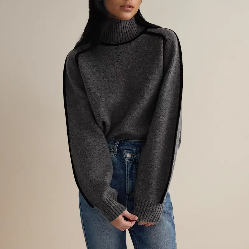 Cozy Aura™ | Women's Roll Collar Sweater | Soft Knit, Relaxed Fit & Warm Fabric