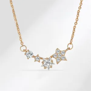 Crystal & Cubic Zirconia 18K Rose Gold-Plated Star Statement Necklace