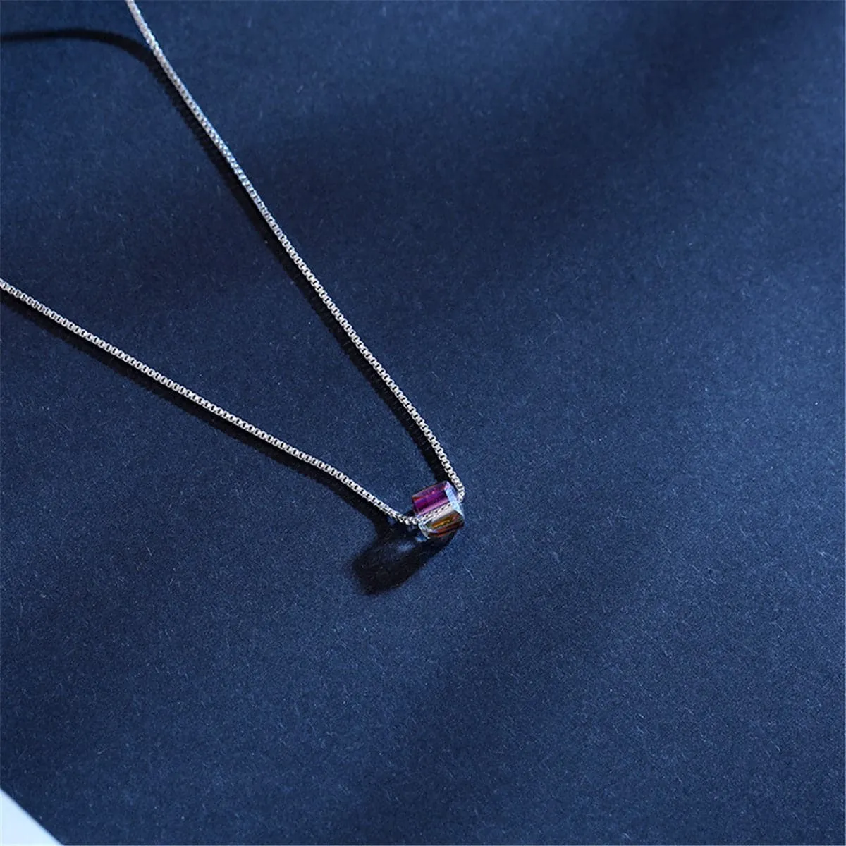 Crystal & Silver-Plated Pendant Necklace