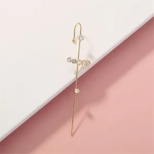 Cubic Zirconia & 18K Gold-Plated Drop Earring