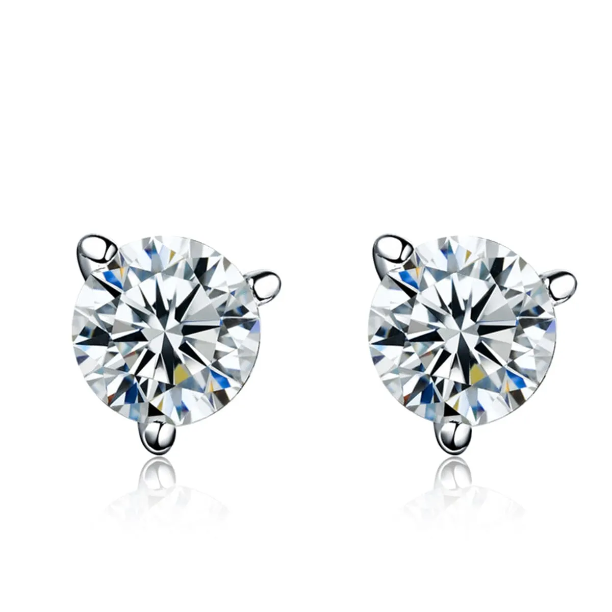 Cubic Zirconia & Sterling Silver Burst Stud Earrings
