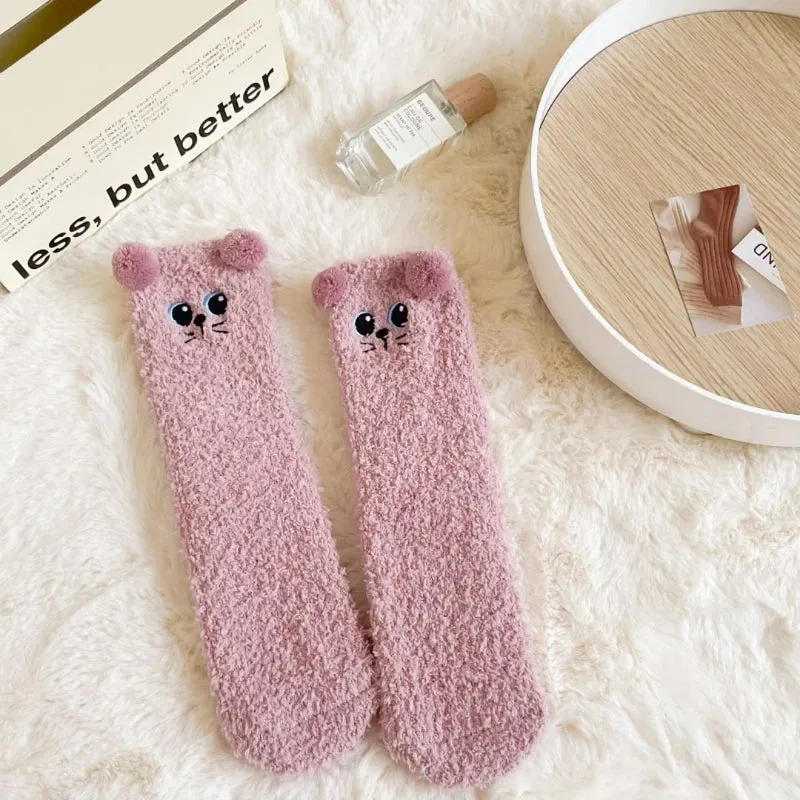 Cute Critter Woolen Socks for Women