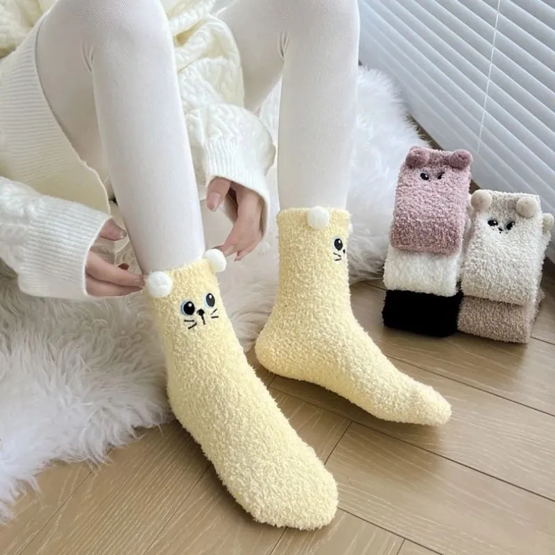 Cute Critter Woolen Socks for Women