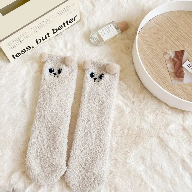 Cute Critter Woolen Socks for Women