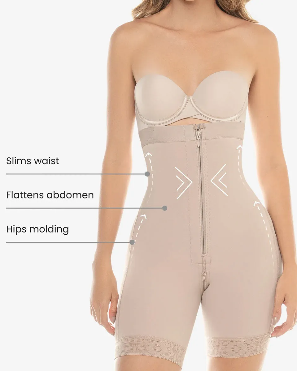 Cysm Strapless Compression Bodysuit With Zip Crotch - Style 260