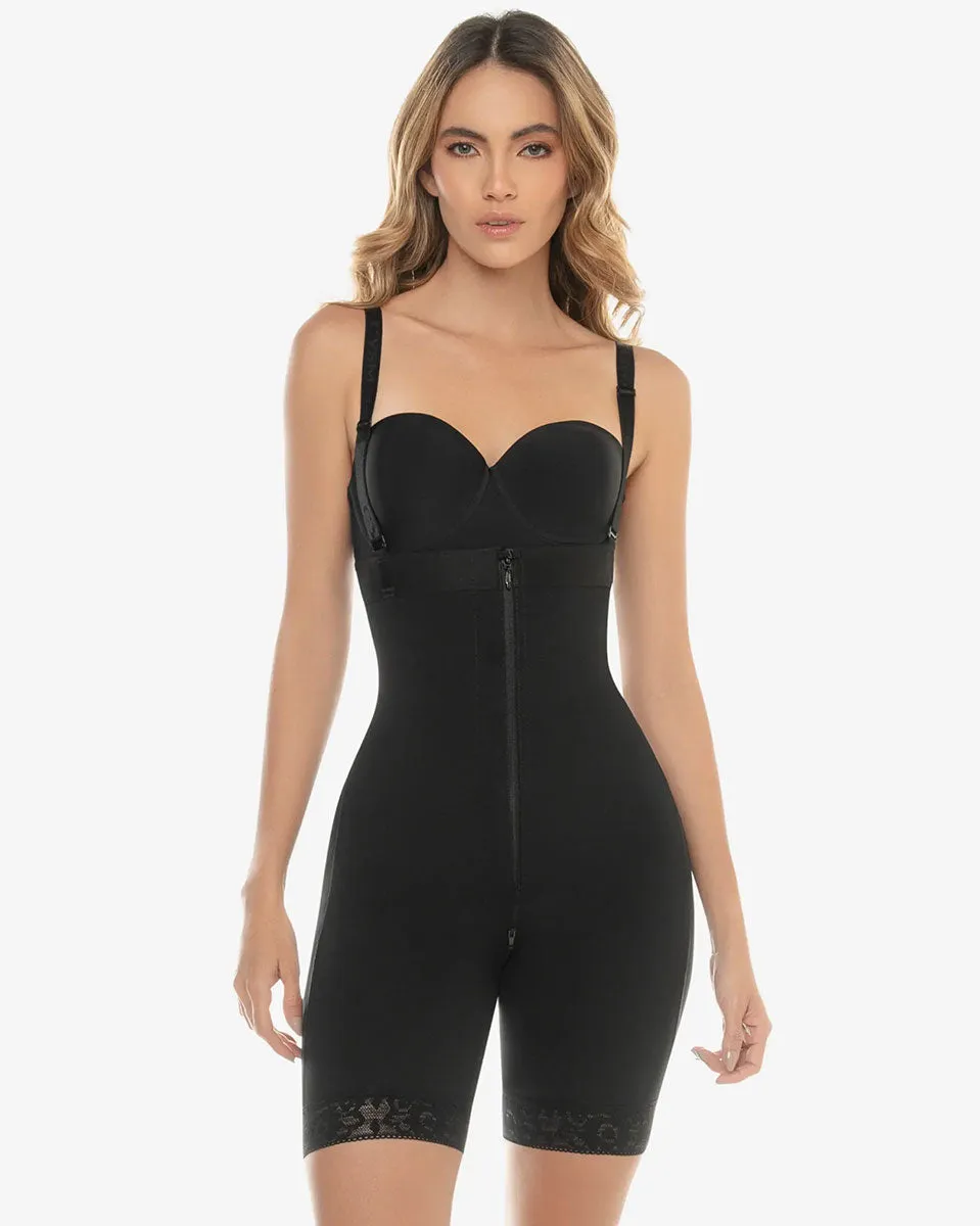 Cysm Strapless Compression Bodysuit With Zip Crotch - Style 260