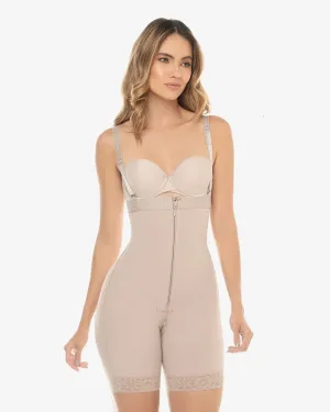 Cysm Strapless Compression Bodysuit With Zip Crotch - Style 260