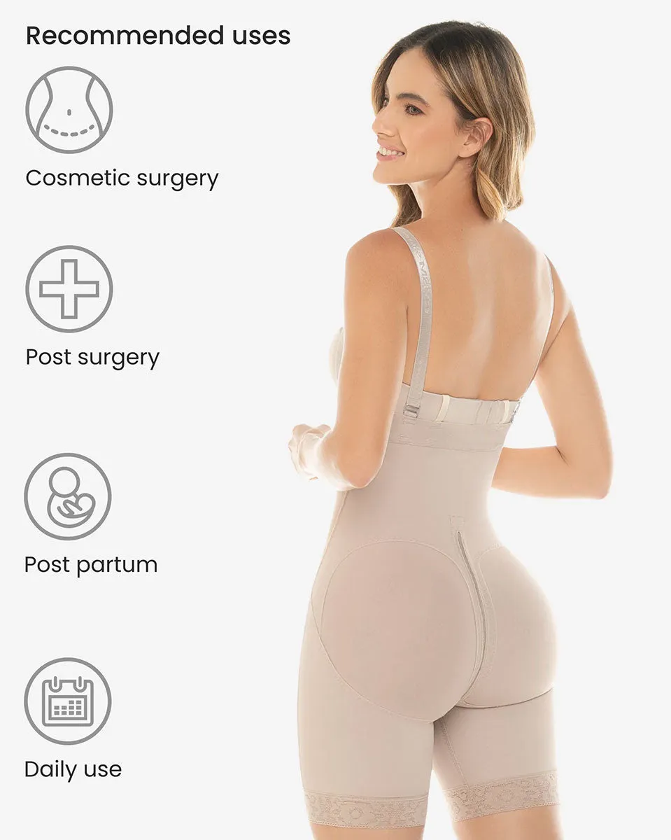 Cysm Strapless Compression Bodysuit With Zip Crotch - Style 260