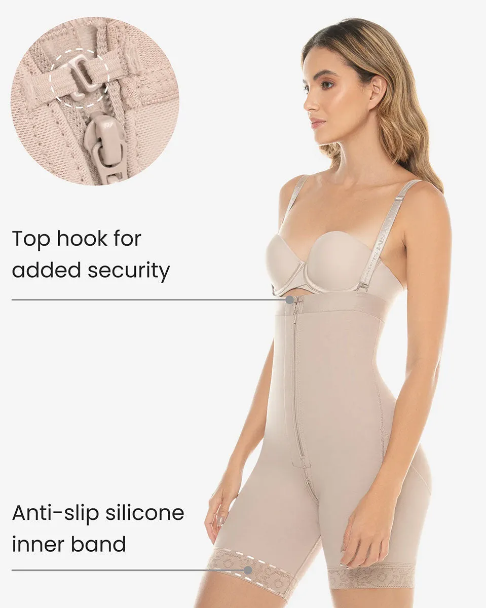 Cysm Strapless Compression Bodysuit With Zip Crotch - Style 260