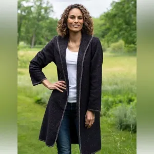 Dakini Heather Fleece Hooded Open Jacket