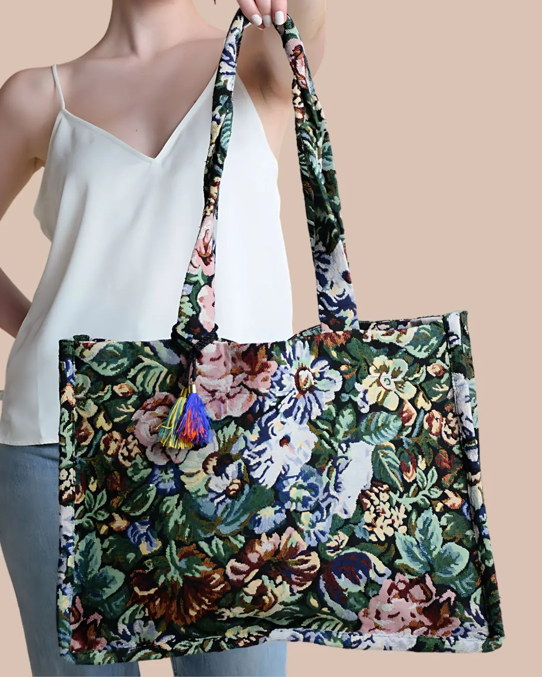 Daphne Floral Tote Bag