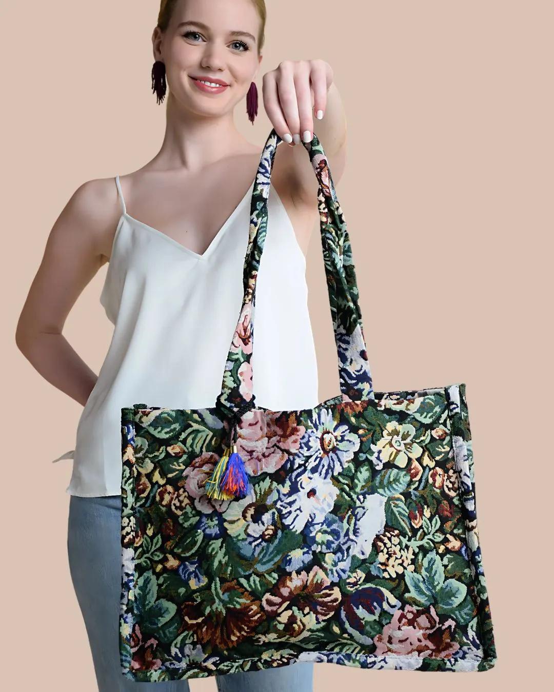 Daphne Floral Tote Bag