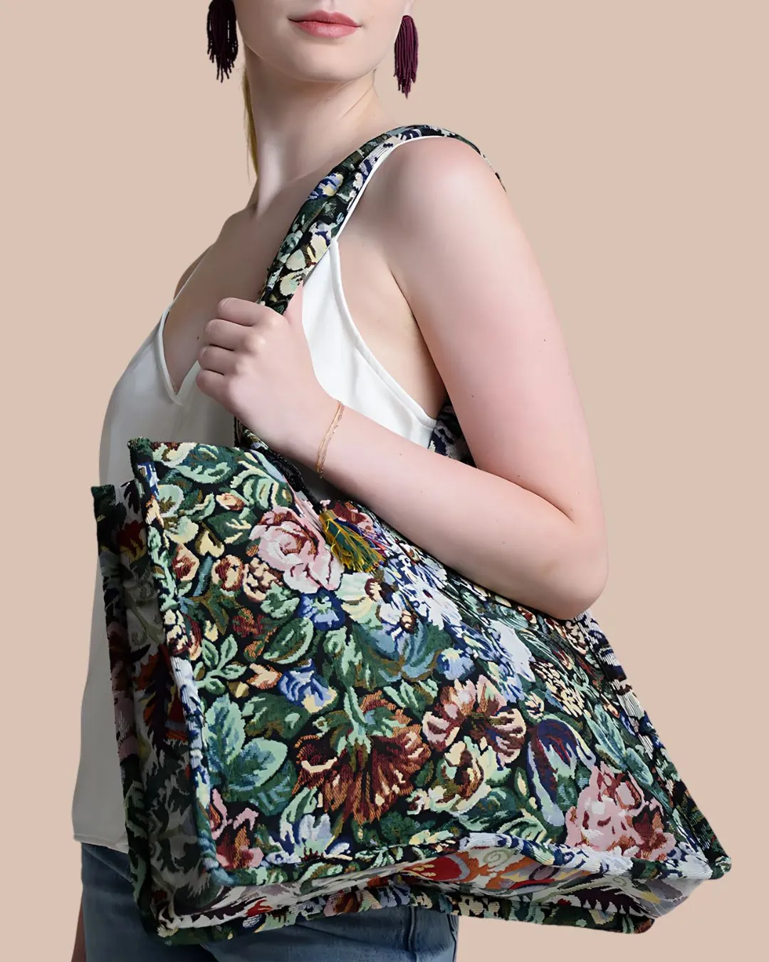 Daphne Floral Tote Bag