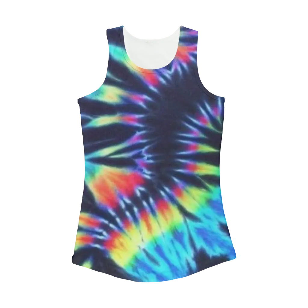 Dark Tie Dye Women's Performance Tank Top