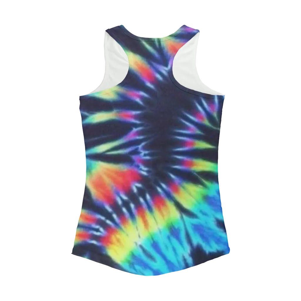 Dark Tie Dye Women's Performance Tank Top