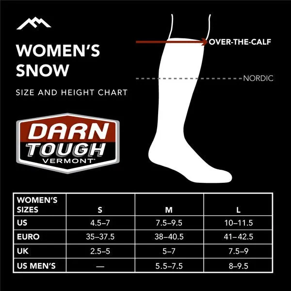 Darn Tough 1827 Women's Yeti Over-the-Calf Midweight Ski & Snowboard Sock