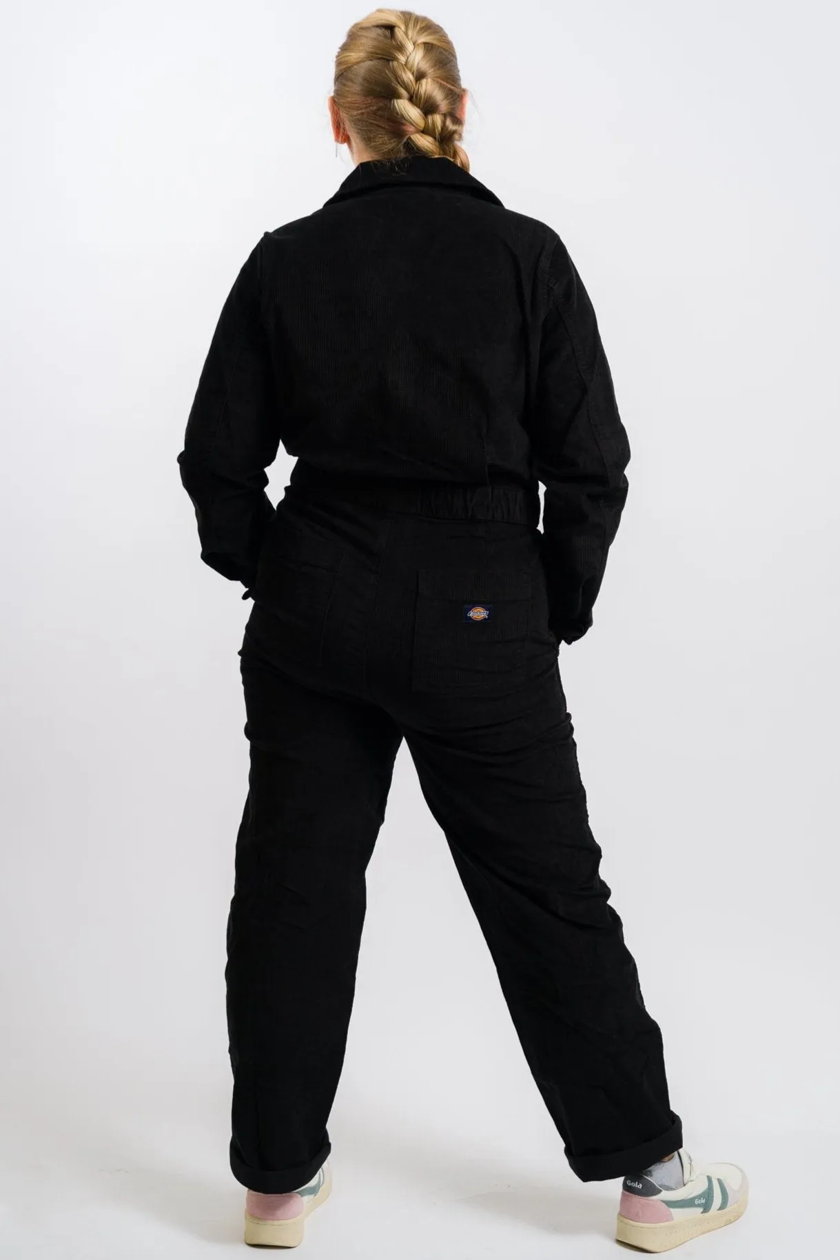 Dickies Women's Corduroy Long Sleeve Coveralls - Black