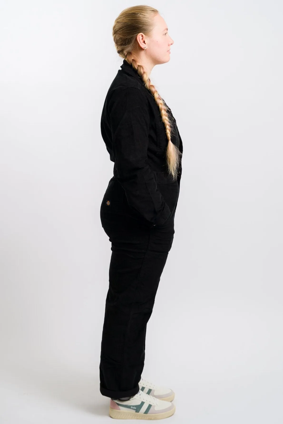 Dickies Women's Corduroy Long Sleeve Coveralls - Black