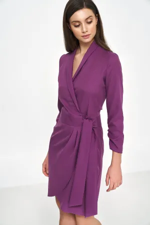 Draped Envelope Neck Dress