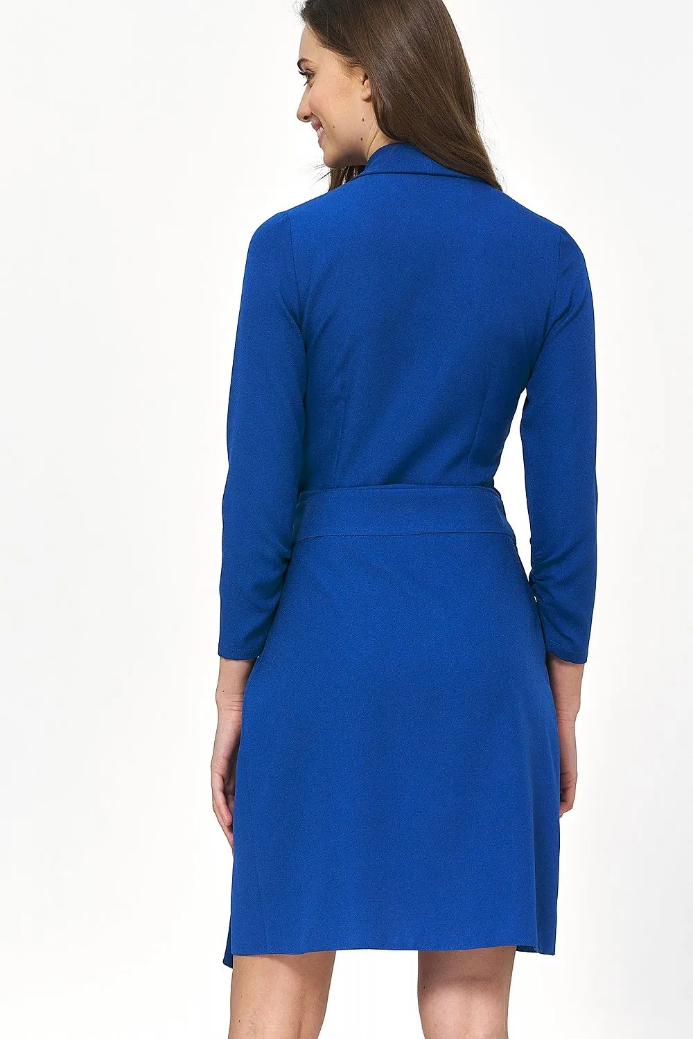 Draped Envelope Neck Dress