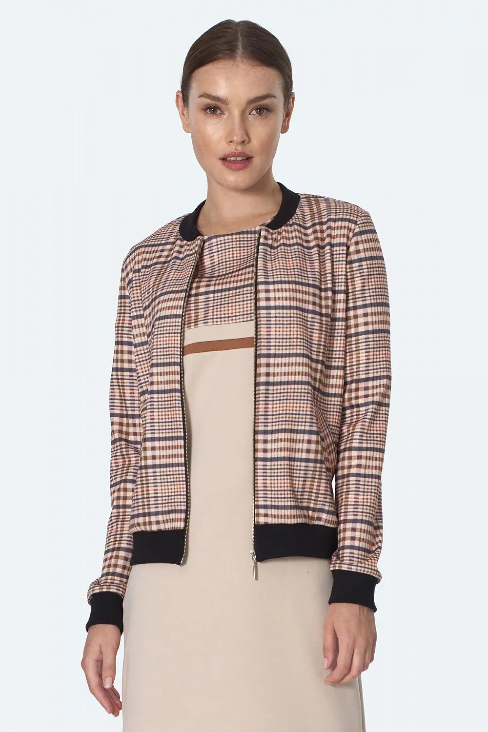 Draped Oversized Bomber Jacket