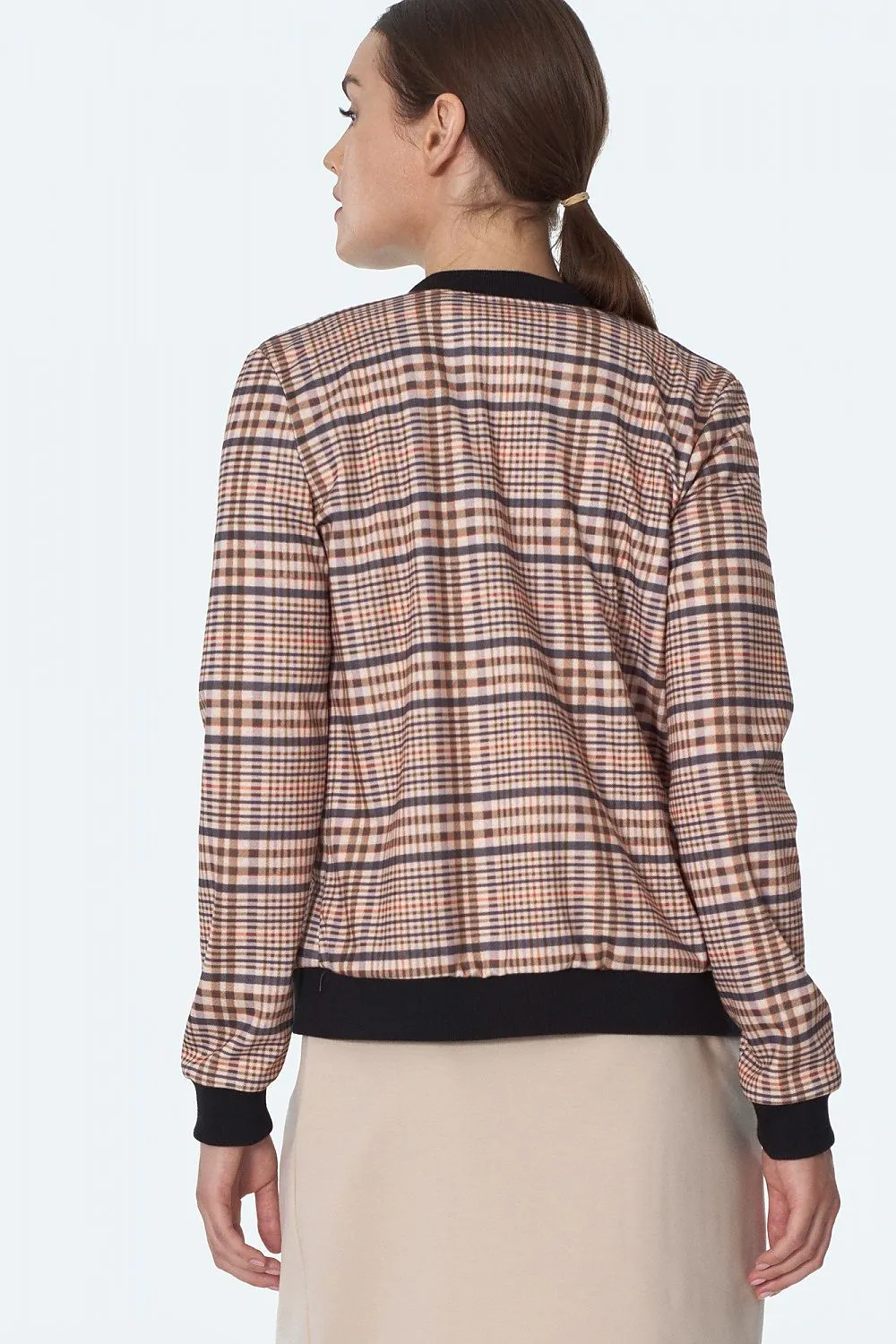 Draped Oversized Bomber Jacket
