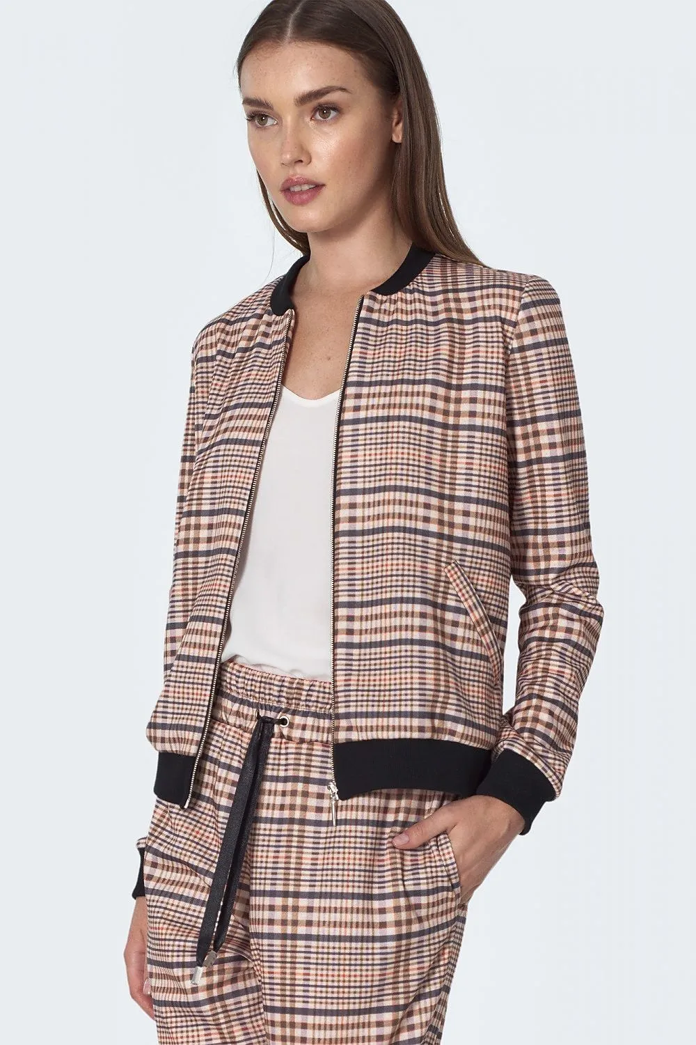 Draped Oversized Bomber Jacket