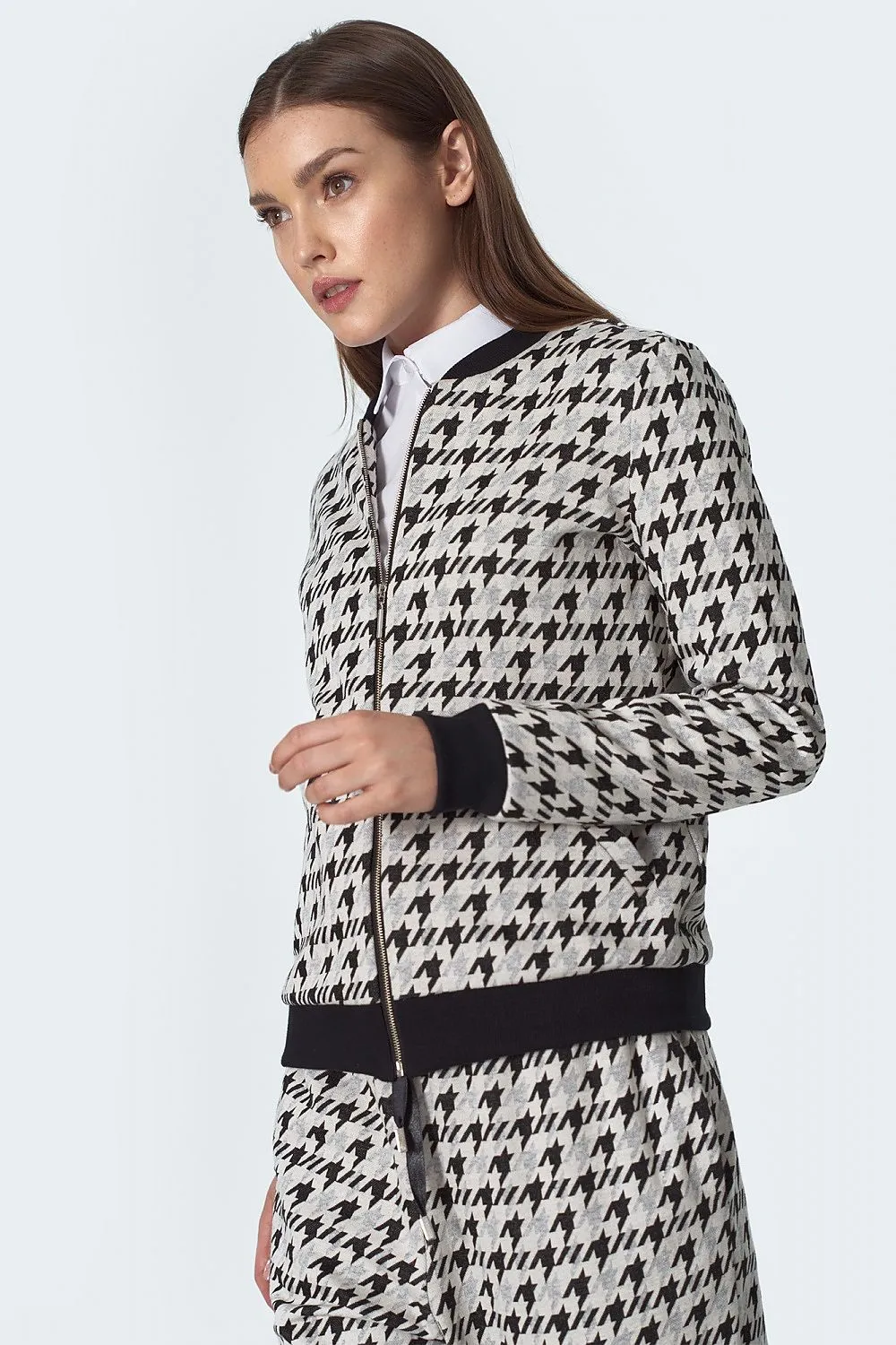 Draped Oversized Bomber Jacket