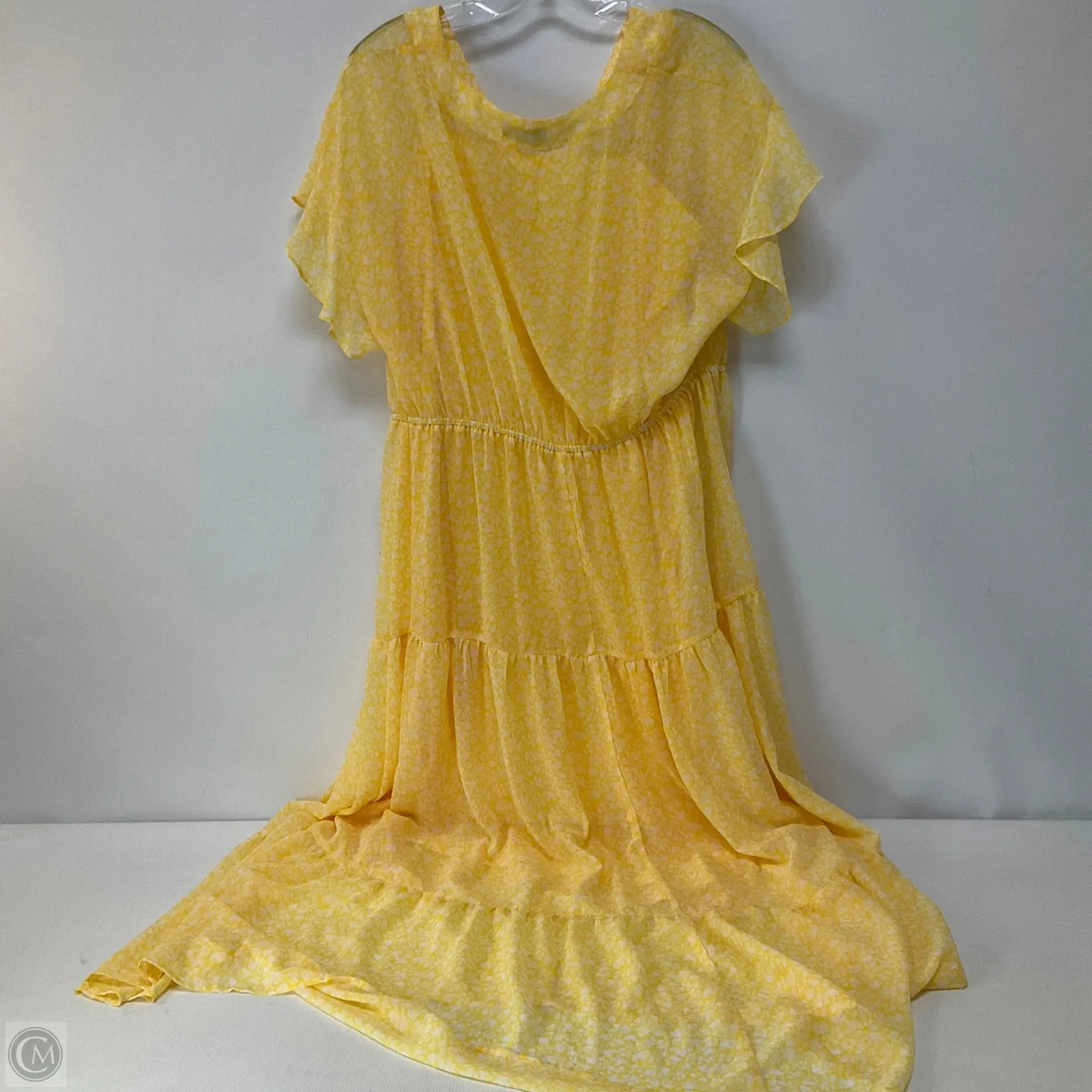 Dress Casual Maxi By Ava & Viv In Yellow, Size: 1x