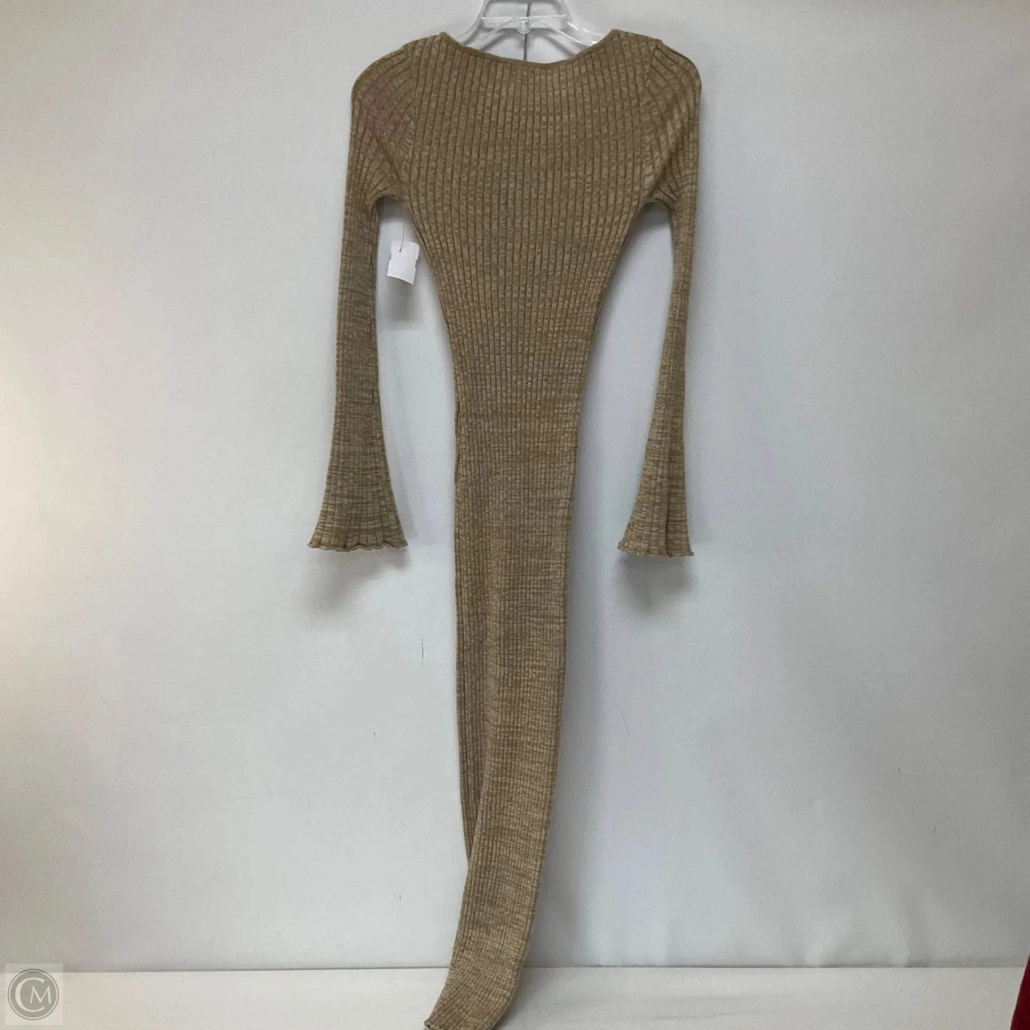 Dress Casual Midi By Cmb In Tan, Size: Xs