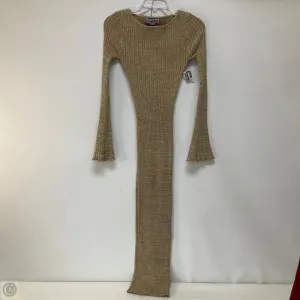 Dress Casual Midi By Cmb In Tan, Size: Xs