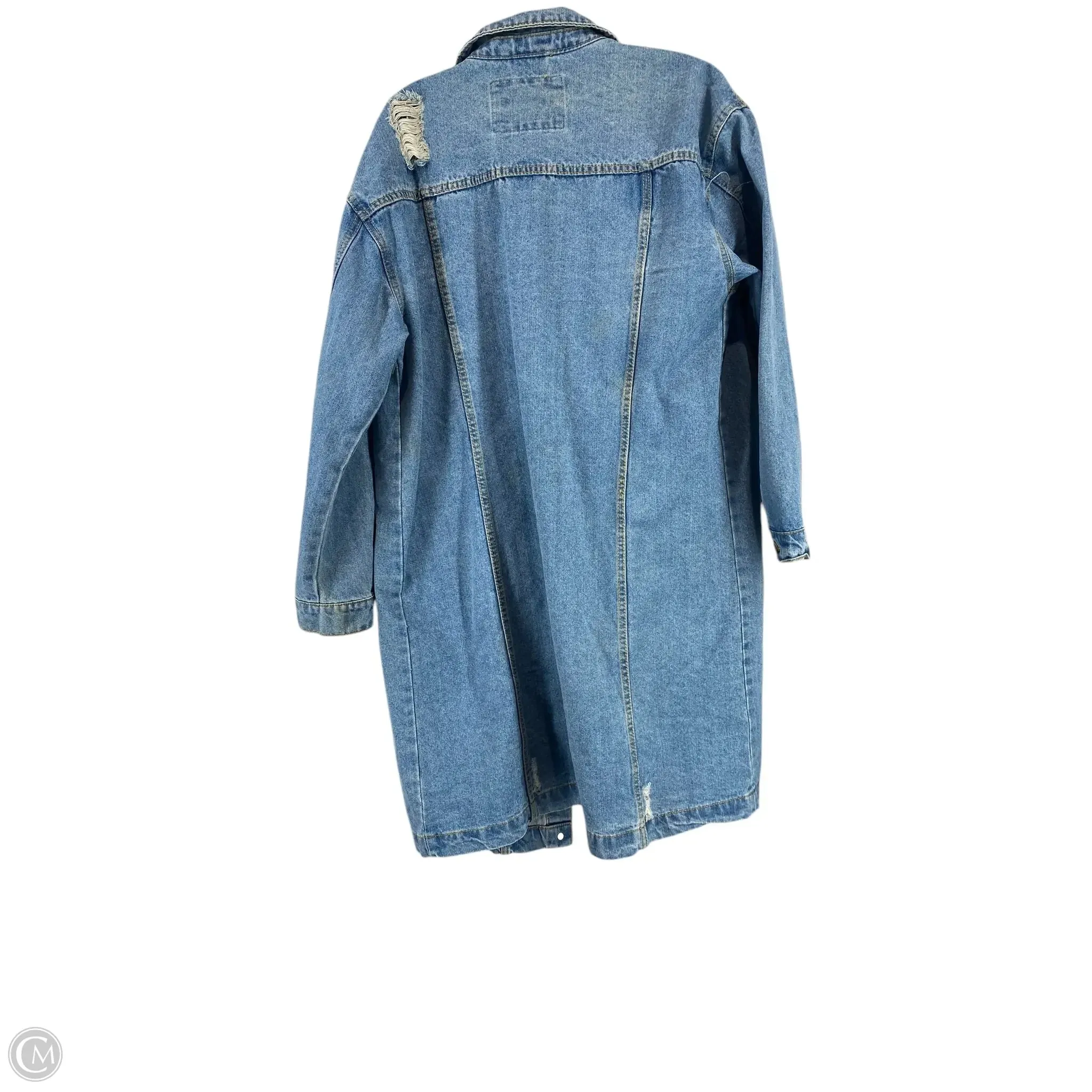 Dress Casual Midi By Fashion Nova In Blue Denim, Size: M